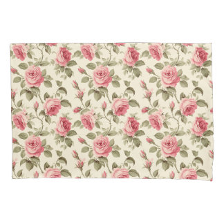 Funda De Cojín Floral rosa roja vintage