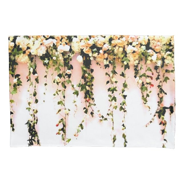 Funda De Cojín Floral subió melocotón bohemio adolescente de los (Anverso)