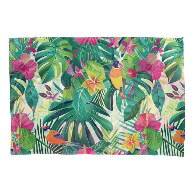 Funda De Cojín Florales de Verdor Botánico (Anverso)