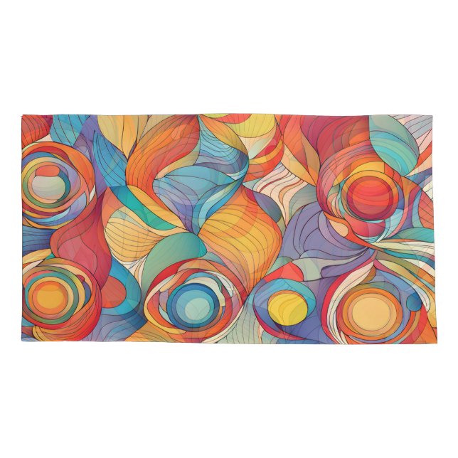 Funda De Cojín Flores abstractas (Reverso-Izquierdo)