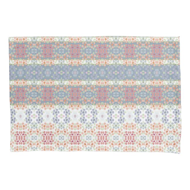 Funda De Cojín Flores azules y blancas (Anverso-izquierdo)
