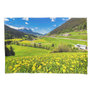 Funda De Cojín Flores Cantón Dandelion de Grisons, Suiza