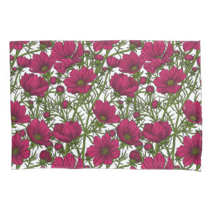 Funda De Cojín Flores Cosmos rosadas