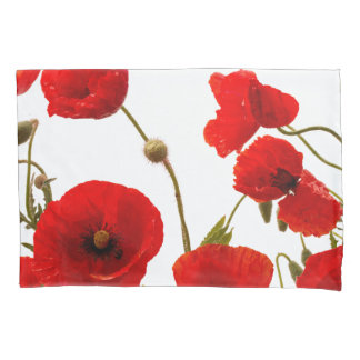 Funda De Cojín Flores de adormidera rojas coloridas Abstracto flo