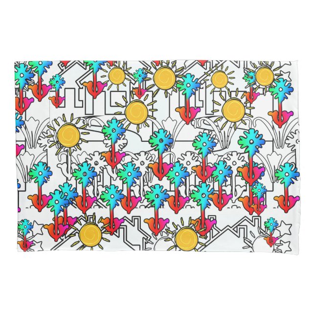 Funda De Cojín Flores de Casa Luz del Sol (Anverso)