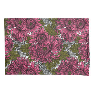 Funda De Cojín Flores de crisantemo rosa