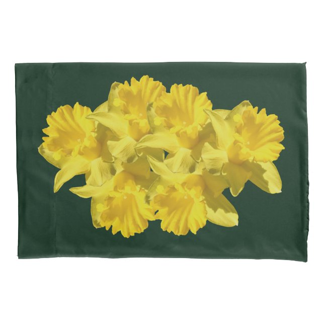 Funda De Cojín Flores de Daffodil Amarillas (Anverso)