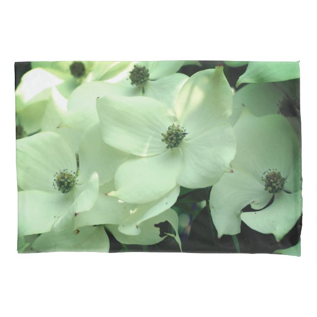 Funda De Cojín Flores de dogwood blancas (Anverso)