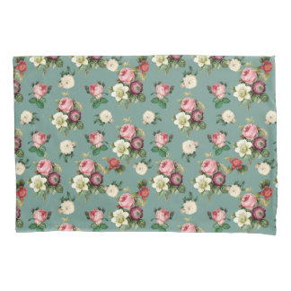 Funda De Cojín Flores de época en la impresión floral de piedra a