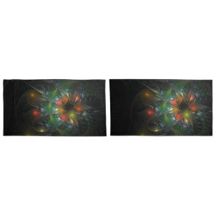 Funda De Cojín Flores de fantasía fractal blandas y tendientes