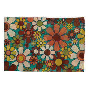 Funda De Cojín Flores de jardín retro patrón floral de los años 6