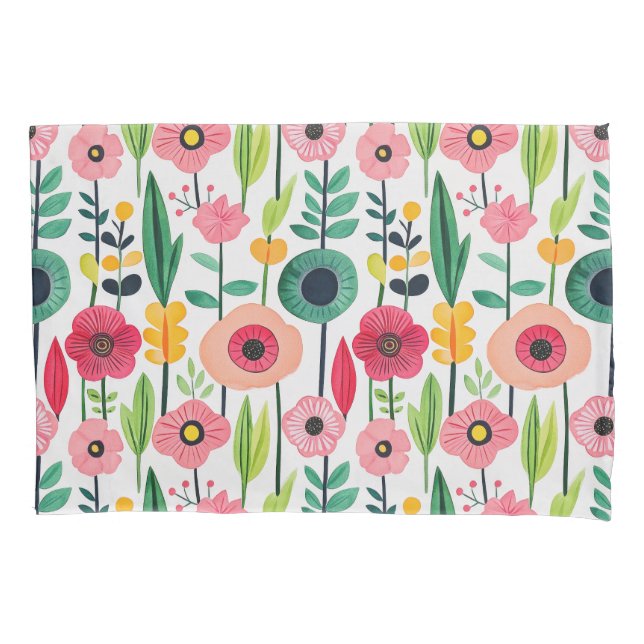 Funda De Cojín Flores de manantial acuático elegantes (Anverso)