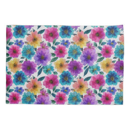 Funda De Cojín Flores de primavera vibrantes Florencia Elegante a