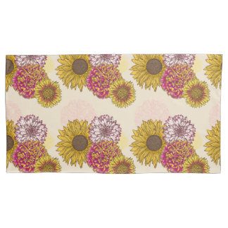 Funda De Cojín Flores de sol, crisantemo, floral de naciones