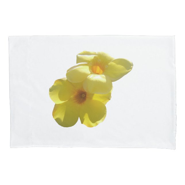 Funda De Cojín Flores de trompeta doradas I (Anverso)