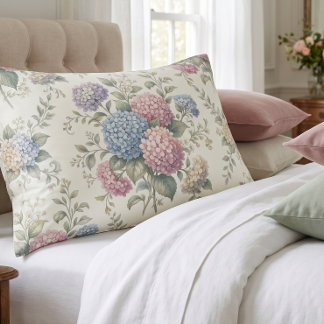 Funda De Cojín Flores delicadas de hortensias