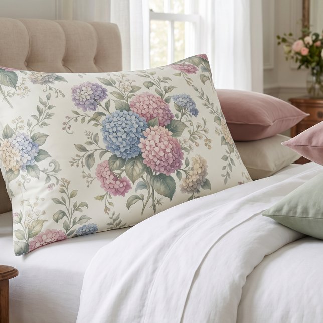 Funda De Cojín Flores delicadas de hortensias (Subido por el creador)