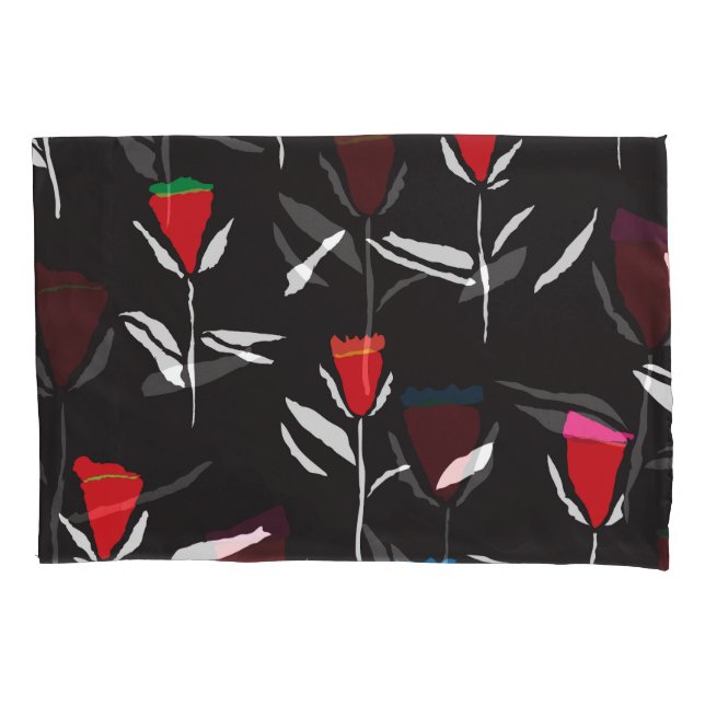 Funda De Cojín Flores estilizadas: Elegancia de patrones de época (Anverso)