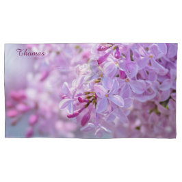 Funda De Cojín Flores lilacas rosas