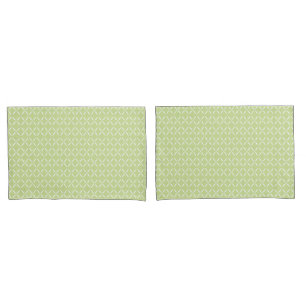 Funda De Cojín Flores modernas y chic verde y blanco