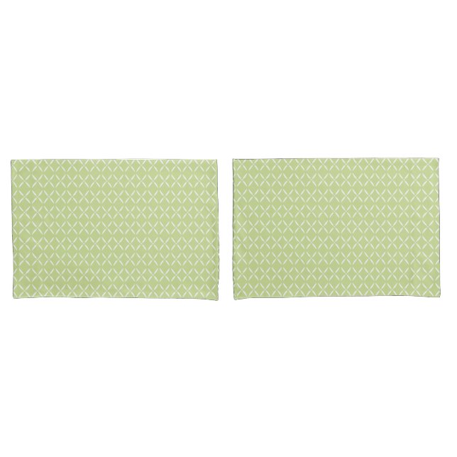 Funda De Cojín Flores modernas y chic verde y blanco (Anverso - Set)