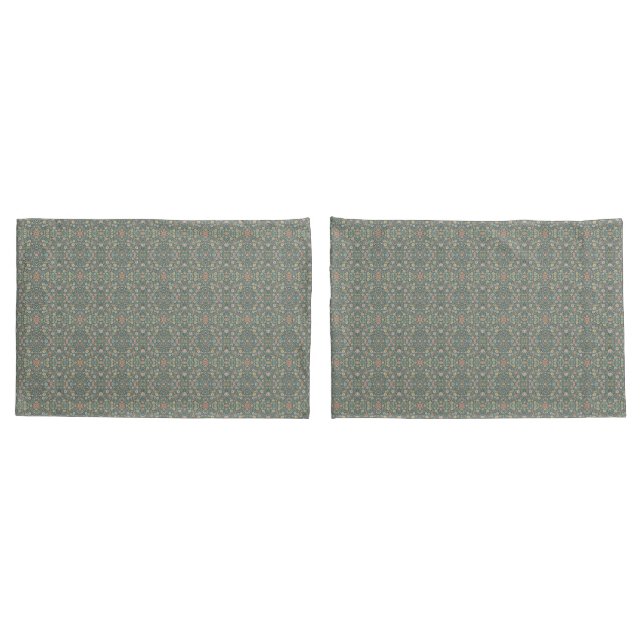 Funda De Cojín Flores pasteles de fondo oscuro (Reverso-Set)