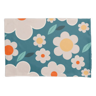 Funda De Cojín Flores Retro Abstract Flowers