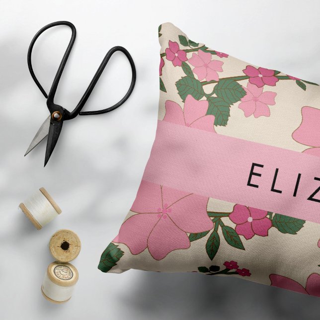 Funda De Cojín Flores Rosa, Patrón De Flores, Su Nombre (Subido por el creador)