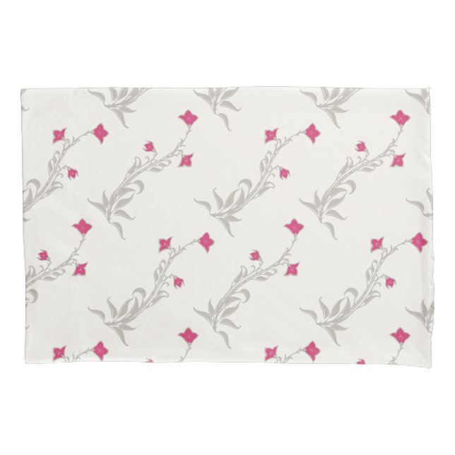 Funda De Cojín Flores rosas fuertes (Anverso)