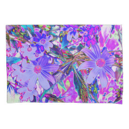 Funda De Cojín Flores silvestres tripales moradas y magenta color