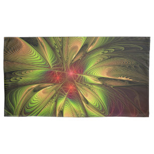Funda De Cojín Flores suaves y tiernas fantasía fractal