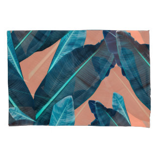 Funda De Cojín Flores tropicales, fondo botánico sin costuras.