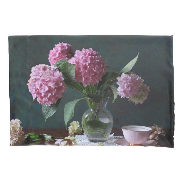 Funda De Cojín Flowers | Hydrangeas in Vase (Anverso)