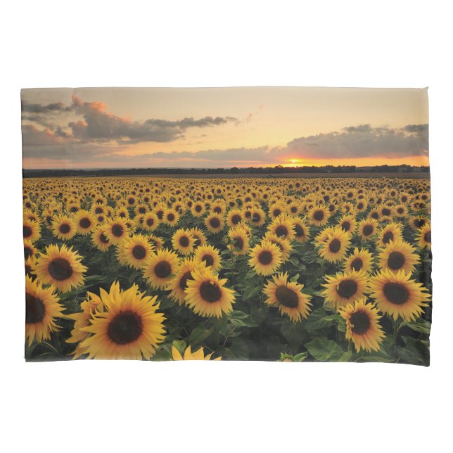Funda De Cojín Flowers | Sunflower Field (Anverso)