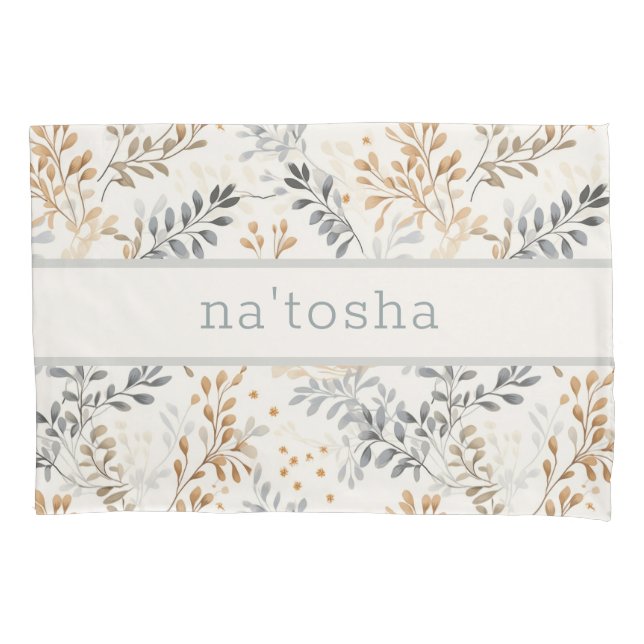 Funda De Cojín Foliage Neutral de caída personalizada (Anverso)