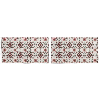 Funda De Cojín Folk Diamond Cross Stitch Seamless Pattern