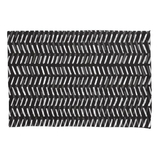 Funda De Cojín Fondo de cosecha horizontal de bandas abstractas (Anverso)