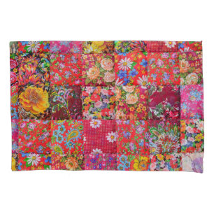 Funda De Cojín Fondo de la pila de trabajo a mano con patchwork f