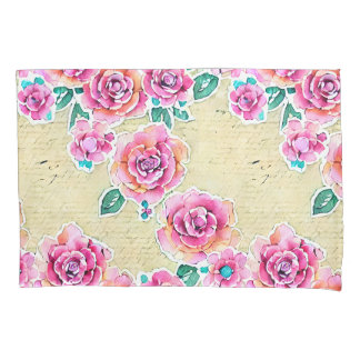 Funda De Cojín fondo de papel vintage moderno de bonito con flore