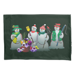 Funda De Cojín Fondo de Pensamientos / Muñecos de nieve 2019