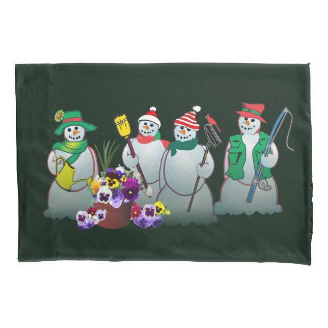 Funda De Cojín Fondo de Pensamientos / Muñecos de nieve 2019 (Anverso-izquierdo)