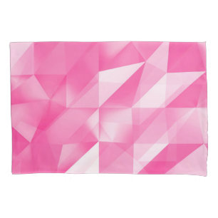 Funda De Cojín Fondo de polígono rosa: representación 3D abstract