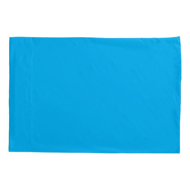 Funda De Cojín Fondo Sólido de Azul Cian (Reverso)