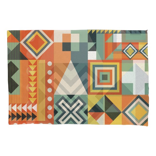 Funda De Cojín Formas geométricas, fondo simple plano. (Anverso)