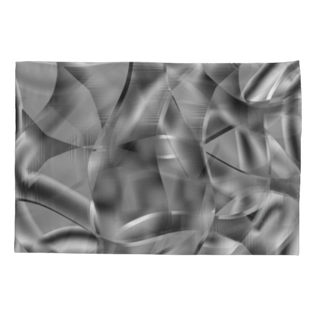 Funda De Cojín Formas grises curvas, con tonos luminosos (Reverso-Izquierdo)