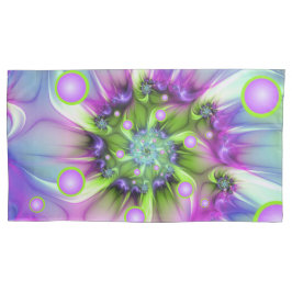 Funda De Cojín Formas redondeadas en espiral coloridas Resumen de