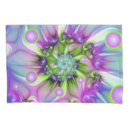 Funda De Cojín Formas redondeadas en espiral coloridas Resumen de