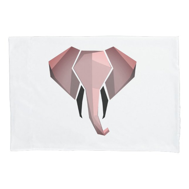 Funda De Cojín Formas simples Geometría Cabeza elefante (Anverso)