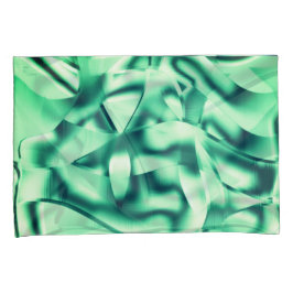 Funda De Cojín Formas verdes curvadas de acrílico, algunos tonos 
