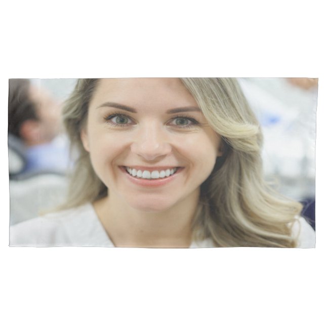 Funda De Cojín Foto de dentista personalizar (Anverso-izquierdo)